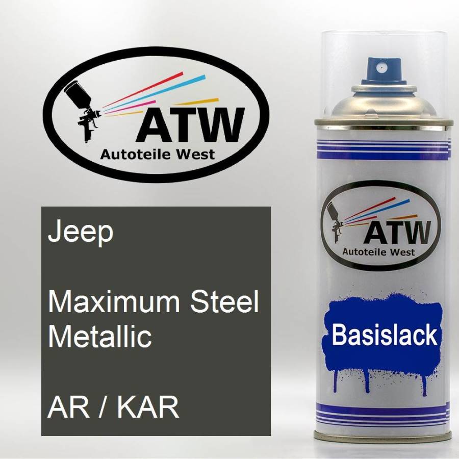 Jeep, Maximum Steel Metallic, AR / KAR: 400ml Sprühdose, von ATW Autoteile West.